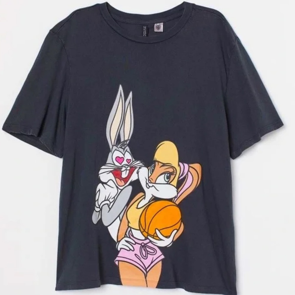 H & M Looney Tunes oversized graphic Tee small